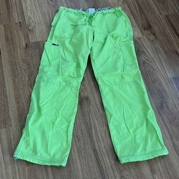 koi Pants & Jumpsuits Koi Lindsey Neon Green Cargo Pocket Scrub